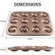 thumbnail image 2 of Moldes para donas, moldes para donas de 12 cavidades para hornear Bandeja para donas antiadherente Utensilios para hornear de acero al carbono para hornear en el horno, 2 of 6
