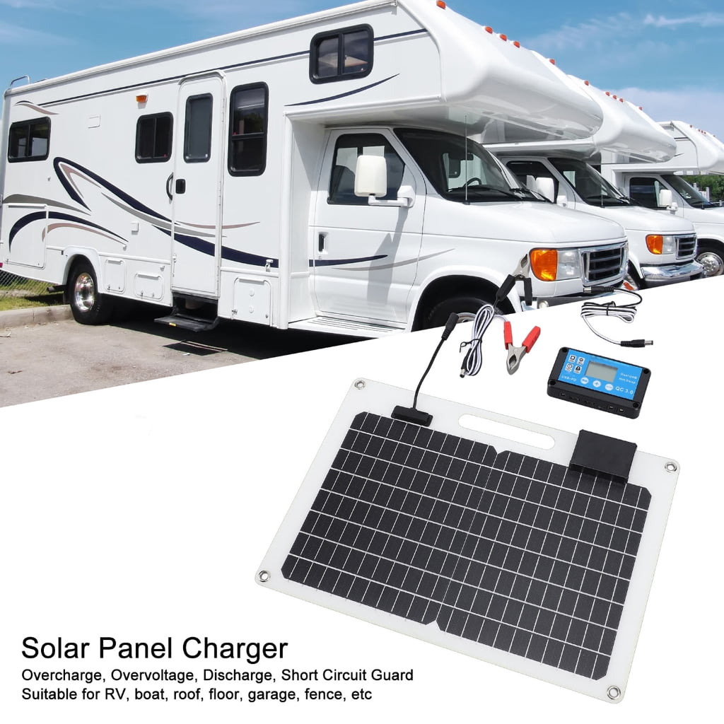 100W Solar Panel Car Charger For Vehicles Double Voltages Output USB Port