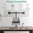 thumbnail image 3 of Support Double Moniteur pour Ordinateur Portable et Moniteur pour 2 Écrans 1 Ordinateur Portable Support de Bureau Extra Haut pour Moniteur jusqu'à 27 Pouces Ordinateur Portable jusqu'à 17 Pouces (M002XLLP) Noir, 3 of 8