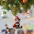 thumbnail image 1 of Colgante navideño Funny Cats - Adorno acrílico 2D para decoración de árbol, pared y ventana - Decoración navideña colorida, 1 of 4