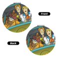 thumbnail image 2 of Qekee Scooby-Doo Print Compact Makeup Mirror Folding Mini Pocket Mirror Portable Hand Mirror Double-Sided 2 x 1x Magnification for Woman Girls-Round Shape, 2 of 9