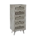 thumbnail image 2 of HomeRoots 489195 20 in. Solid Wood Five Drawer Standard Chest, Gray, 2 of 3