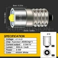thumbnail image 3 of Ruiandsion E10 LED Bulb,1-Pack, 0.7-3.2V Wide Voltage 3V 300LM 6500K White Mini Light for Flashlights Work Lights Model Craft, 3 of 8