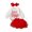 Red Letter, variant on GYRATEDREAM Toddler Infant Baby Girls Christmas Outfits Long Sleeve Romper Suspender Tutu Skirt Hat Fall Clothes Set for 6-12M White
