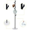 thumbnail image 3 of Coat Rack 67-inch Hall Marble Round Base Stable with 8 Hooks Black, 3 of 8