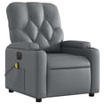 thumbnail image 4 of vidaXL Electric Massage Recliner Chair Gray Faux Leather, 4 of 9