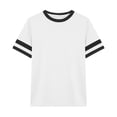 thumbnail image 5 of Gunia Girls Short Sleeve Shirts Striped Print T Shirt Casual Comfortable Tee Everyday Play School Outfits Tshirts Tops 3-13 Years, 5 of 5