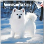 2023 2024 American Eskimo Dog Calendar - Dog Breed Monthly Wall Calendar - 12 x 24 Open - Thick No-Bleed Paper - Giftable - Academic Teacher's Planner Calendar Organizing & Planning - Made in USA