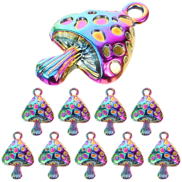 ColoMX 10 Uds. De colgantes de setas DIY, pendientes, collares, colgantes, accesorios de joyería