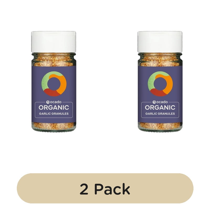 Ocado Organic Garlic Granules 50g, British Import (Pack of 2)