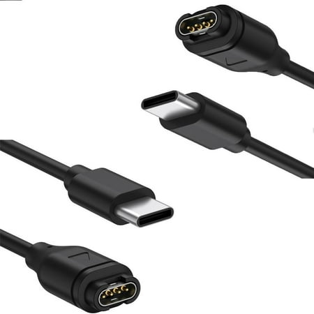 2 Packs USB C Charger Compatible with Garmin Watch Charger, Charging Cable for Garmin Watch Fenix 8 7 7S 7X 6 6S 6X 5 5S Plus, Forerunner 245 945,Instinct,Vivoactive 4 4S 3,Venu,3.3FT/1M