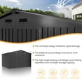 thumbnail image 3 of Aoxun 9.6x9.6x6.5ft Shed Outdoor Storage Shed, Metal Tool Shed with Plastic Floor and Lock, Black, 3 of 8