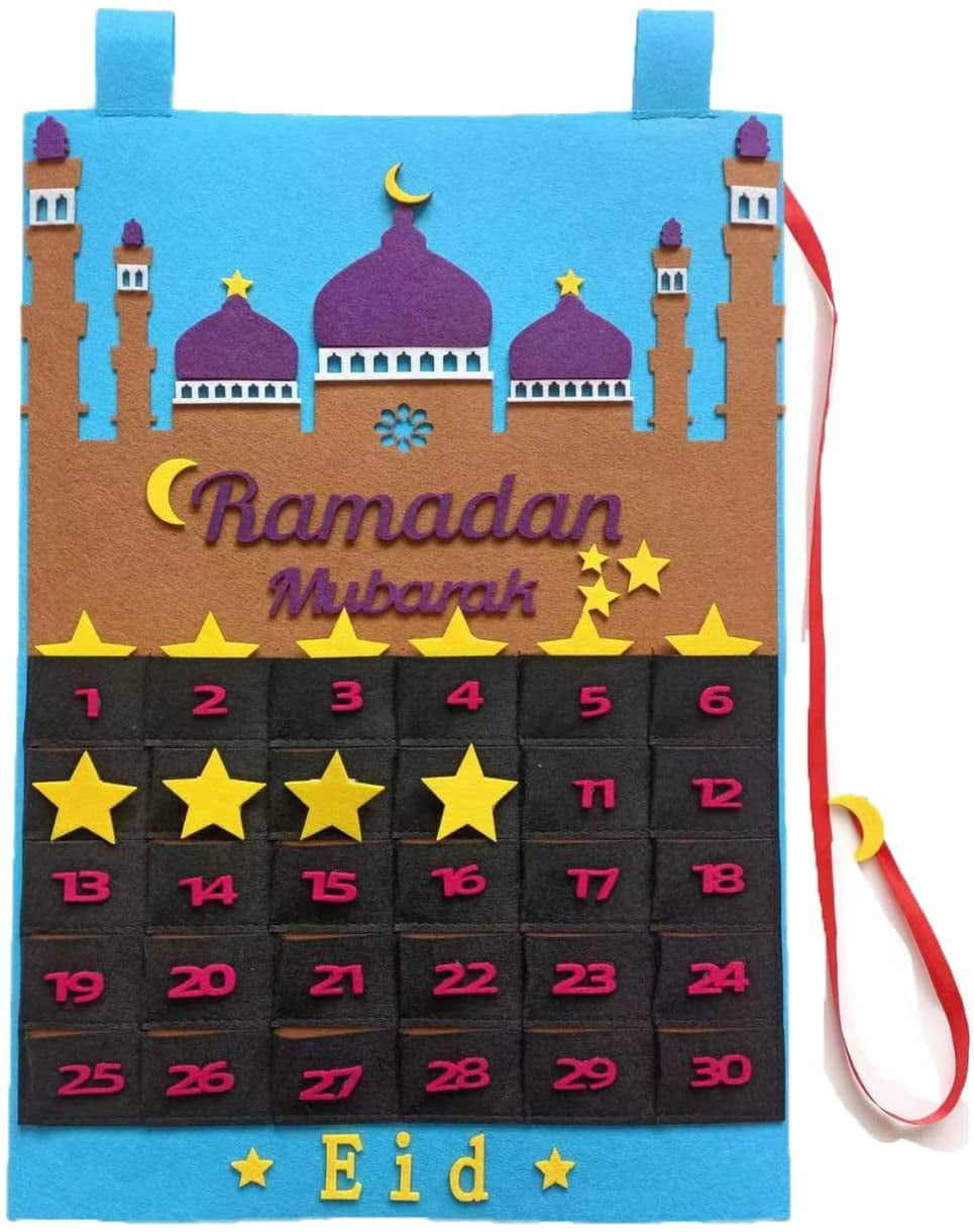 Ramadan Compte À Rebours Calendrier Eid Mubarak Suspendus