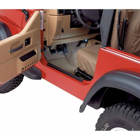 Bestop Door Sill - Bestop 51047-01 Jeep Cj7/Wrangler Highrock 4X4-Door Sill Entry Guards, Black