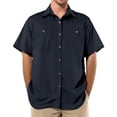 thumbnail image 2 of Button Down Shirts for Men Cooling Collared Short Sleeve Work Shirts Quick Dry tee Shirt with Pockets, 2 of 8