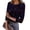 Black(American Flag Striped), variant on Iaqnaocc 4th Of July Tops for Women Trendy Ribbed 3/4 Sleeve American Flag Striped Patriotic Tees Slim Fit Trendy Round Neck Summer Vintage T Shirts for Women Dark Blue M