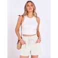 thumbnail image 3 of ANRABESS High Waisted Shorts for Women Summer Drawstring Lounge Shorts with Pockets Casual Loose Beach Vacation Shorts, 3 of 8