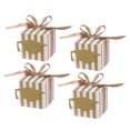 thumbnail image 1 of 50pcs Stripes Paper Graduation Candy Treat Boxes Gift Boxes with Doctoral Tag Party Favors for Graduation(Golden), 1 of 8
