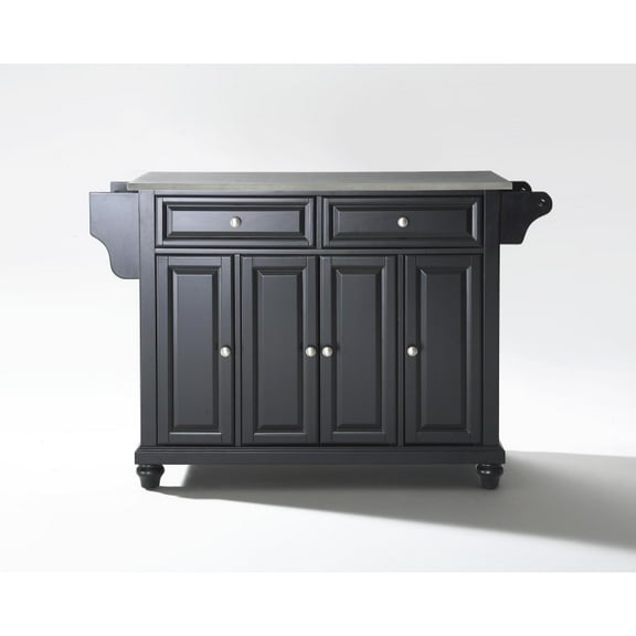 Durable Solid Hardwood Kitchen Island with Raised Panel Doors and Drawers - Ample Storage Space, Elegant Design - Ideal for Any Home