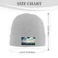 thumbnail image 3 of ZICANCN Magical Landscape Knit Beanie Hat, Winter Cap Soft Warm Classic Hats for Men Women, Gray, 3 of 8