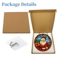 thumbnail image 5 of Merry Christmas Santa Stained Glass Suncatcher Handmade Window Hangings Colored Glass Suncatcher Crafts Kits for Indoor Garden Christmas Decoration 16x16cm(3), 5 of 7