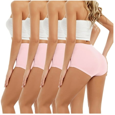 

Idoravan Women s Underwear Clearance 4PC Women Lace High Waisted Body Shaper Shorts Shapewear Tummy Control Panties