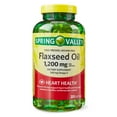 thumbnail image 2 of (3 pack) Spring Valley Flaxseed Oil Dietary Supplement Softgels for Heart Health, 1200 mg, 200 Count, 2 of 10