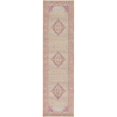 thumbnail image 1 of Unique Loom Medici Distressed Medallion Rug 2' 7 x 10' Runner Beige/Pink, 1 of 1