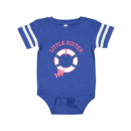

Inktastic Nautical Little Sister Gift Baby Girl Bodysuit