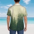thumbnail image 3 of Lsque Fog Forest pattern Hawaiian Shirt for Men, Unisex Summer Beach Casual Short Sleeve Button Down Shirts-3X-Large, 3 of 9