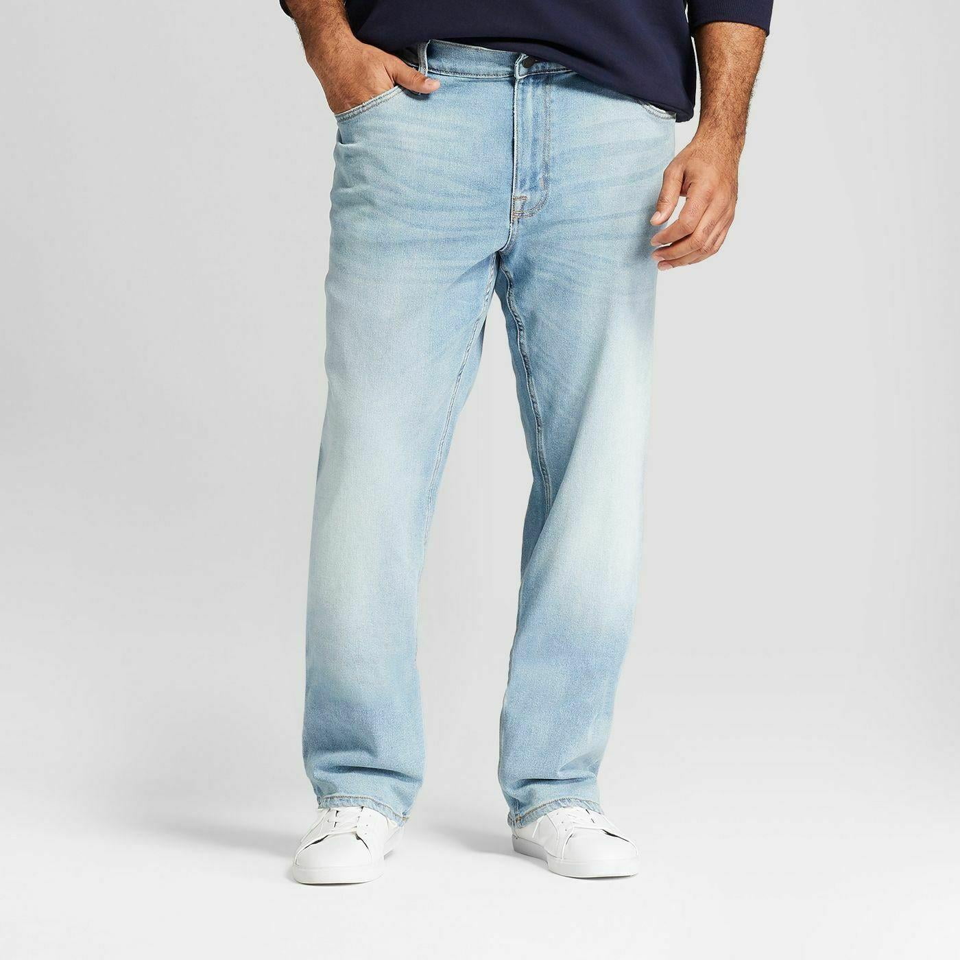 Goodfellow & Co Men's Big & Tall Slim Straight Fit Twill Soft Pants Navy 60x32