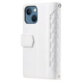 thumbnail image 4 of Wallet Case for iPhone 13 Mini, PU Leather Magnetic Flip Phone Case with Kickstand Card Slots Wrist Strap Cover for iPhone 13 Mini (5.4 Inch),White, 4 of 14