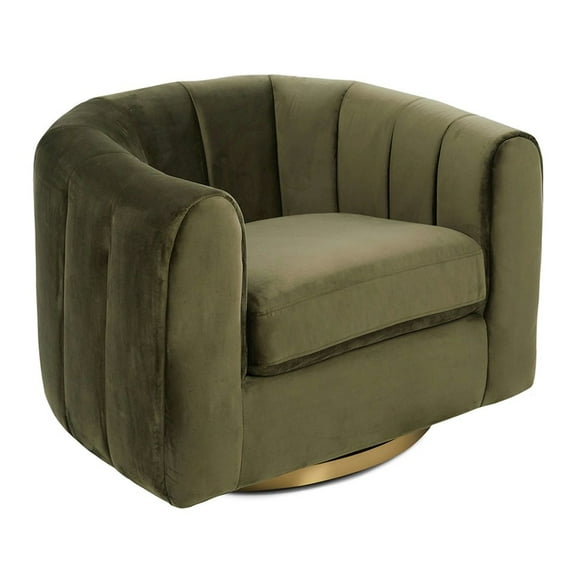 Ashcroft Furniture Cosey Green Velvet Swivel Chair