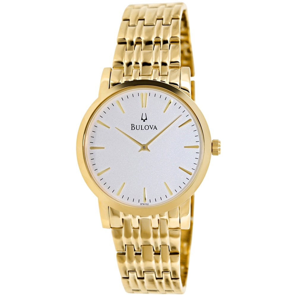 bulova watch men's gold tone stainless steel bracelet 97a102