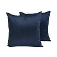 thumbnail image 1 of Funda de almohada lumbar decorativa HomeCentric, azul marino, paquete de 2, 30 x 65 cm (12 x 26 pulgadas). Funda de almohada rectangular lisa y lisa de seda artística, estilo moderno liso - Azul, 1 of 5