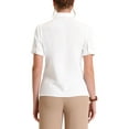thumbnail image 3 of INSPIRE CHIC Button Down Shirt for Women's Collared Contrast Trim Puff Short Sleeve Blouse, 3 of 5