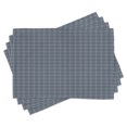 thumbnail image 1 of Ambesonne Japanese Place Mats Set of 4, Geometric Floral Motif, Standard Size, Charcoal Grey Dark Blue, 1 of 4