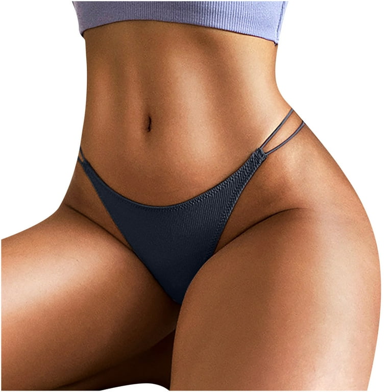 Lovskoo 2024 G-String Thongs Panties Stretch for Women Underwear Lingerie  Panties Ladies Hollow Out Underwear Black 