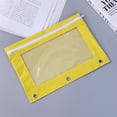 thumbnail image 2 of Estuche para lápices con 3 anillas, 3 unidades, cierre con cremallera, color, gran capacidad, ventana transparente, estuche para lápices con 3 refuerzos, 2 of 4