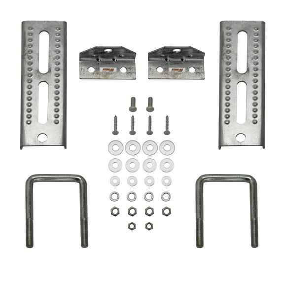 Extreme Max 3006.7021 8" Galvanized Swivel-Top Bunk Bracket with Hardware for 3" x 3" Trailer - 2-Pack