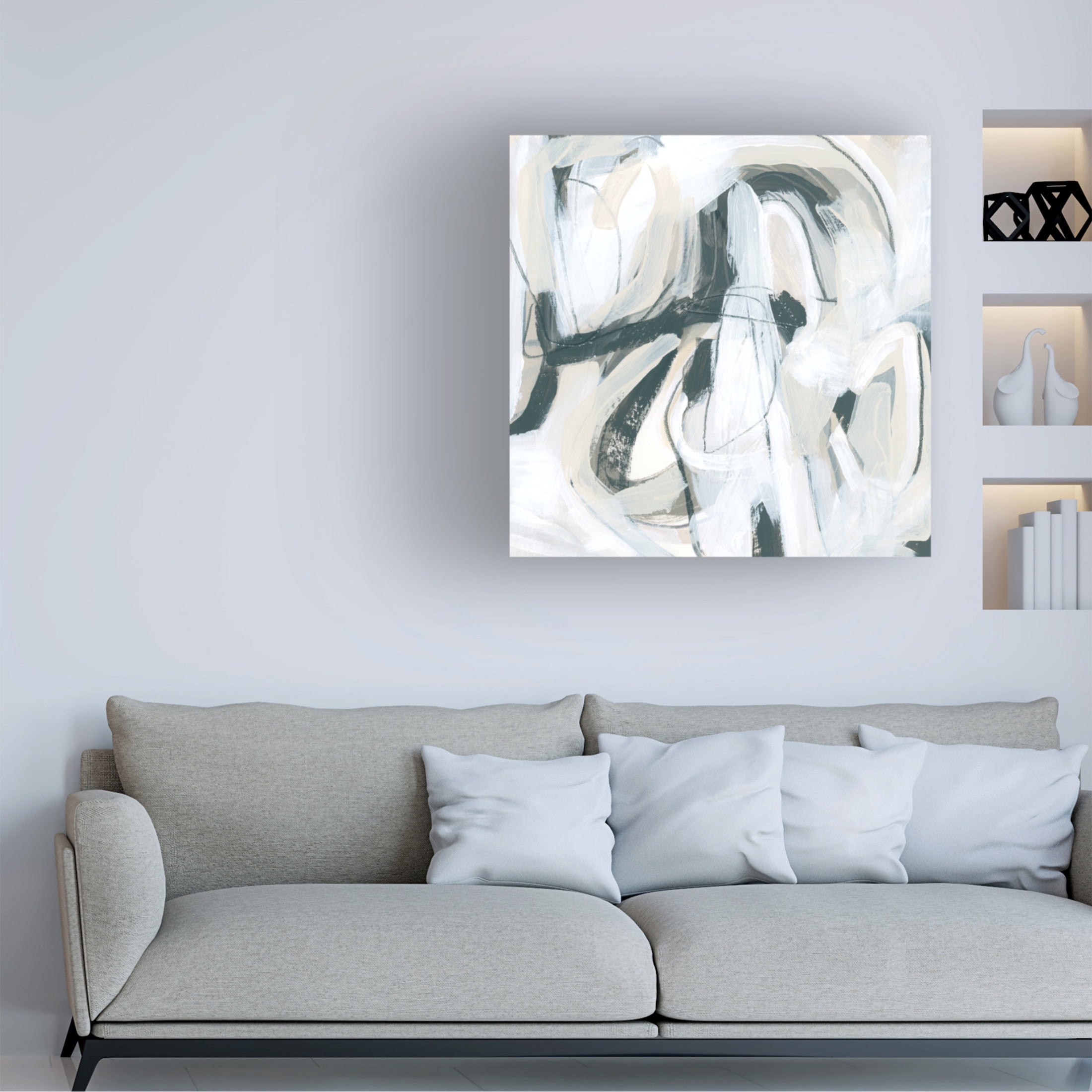 Canvas Wall Art - June Erica Vess 'Twine II' Wall Art for Living Room, Bedroom, or Office Décor by Trademark Fine Art - 24 x 24 Inches