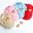 thumbnail image 4 of BT Bear Dog Sweater, Dog Shirt Coat Jacket, Warm Soft Flannel Pet Clothes Coat Jacket for Small Medium Dogs Girl Boy Red XS, 4 of 7