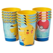 American Greetings Pokemon Blue 16 oz. Reusable Plastic Party Cup, 12-Count