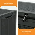 thumbnail image 6 of Uforic 100 Gallon Resin Deck Box, Waterproof Outdoor Storage Box, Lockable, Black, 6 of 7