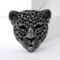 thumbnail image 5 of Unisex Leopards Shaped Brooches Rhinestone Leopard Pin Animal Lapel Pins Office Party Friend Accessories For Women (Black), 5 of 7
