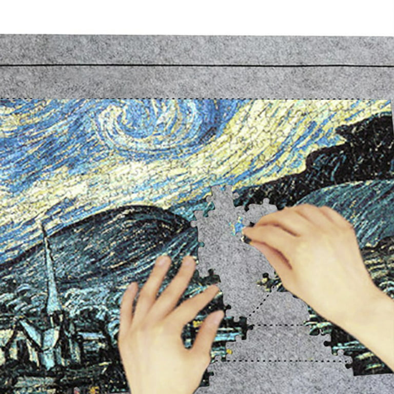 Jeffergarden Jigsaw Puzzles Mat Playmat Roll Up Jigsaw Storage Feutre Tapis  Puzzles Couverture Gris