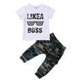 thumbnail image 1 of Dewadbow Toddler Infant Baby Boy T Shirt Tops Camouflage Camo Pants Set, 1 of 6