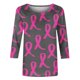 thumbnail image 4 of Fiudx Camisas para Mujer Camiseta Estampada a La Moda para Mujer, Blusa de Mangas 3/4, Tops Informales con Cuello Redondo, 4 of 5