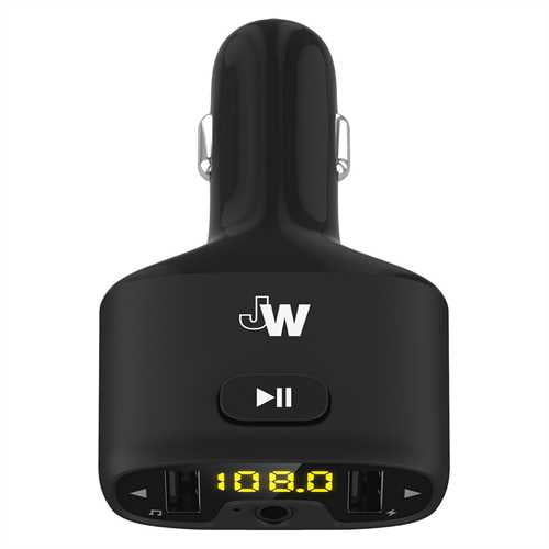 Just Wireless FM Transmitter & Dual Port Car Charger Black Walmart