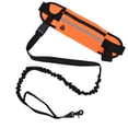 thumbnail image 2 of Laisse de Chien de Taille, Tissu de Plongée Polyester Imitation Nylon Bande Réfléchissante Conception Mains Libres Laisse de Chien pour la Randonnée pour le Jogging Orange, 2 of 8